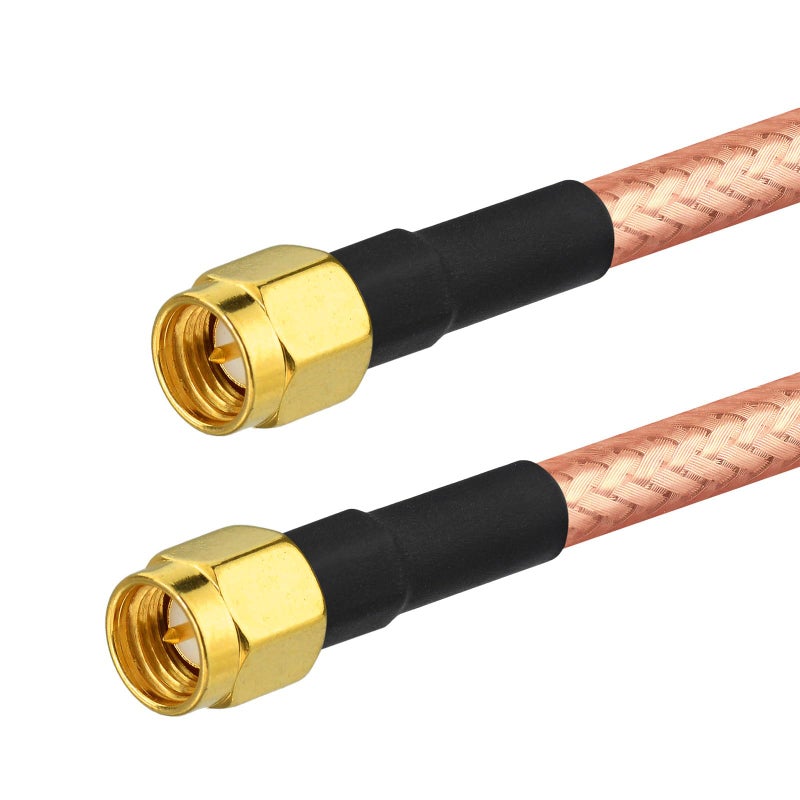 Eightwood SMA to SMA Cable, SMA Male to Male Low Loss RG400 Coax 1.6ft for 4G LTE WiFi Antenna, Ham Radio - Image 2
